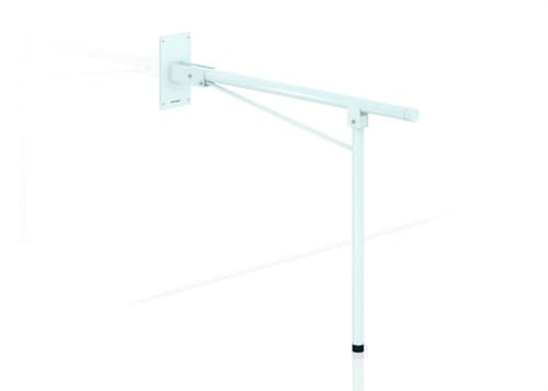 Folding support rail with leg 800mm satin stainless steel with reference GW11 60 04 01 from the brand GENWEC
