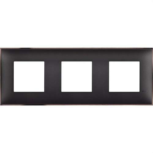 Moldura decorativa para 2x3 módulos níquel preto Classia com referência R4802M3BH da marca BTICINO